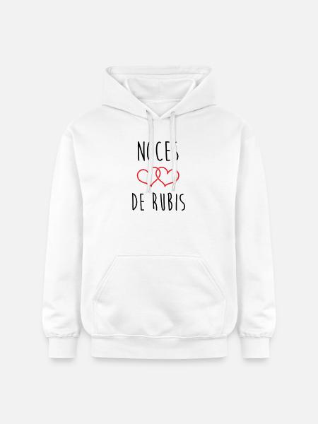 Rubinhochzeit – 35 Jahre Ehe - Gildan Unisex Softstyle® Midweight Hoodie - Weiß