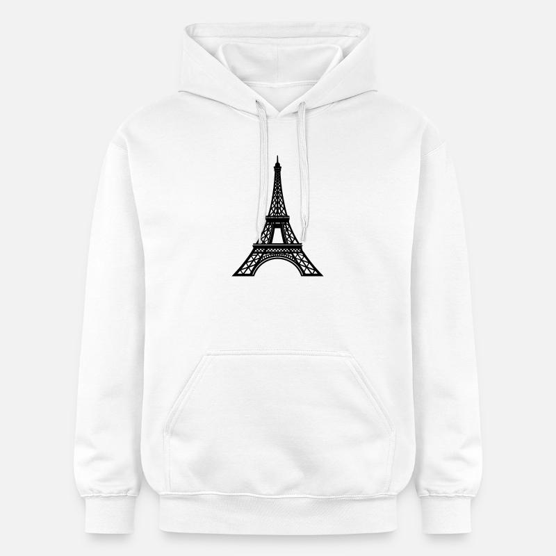 Tour Eiffel - Sweat à capuche Softstyle® Gildan Unisexe - blanc