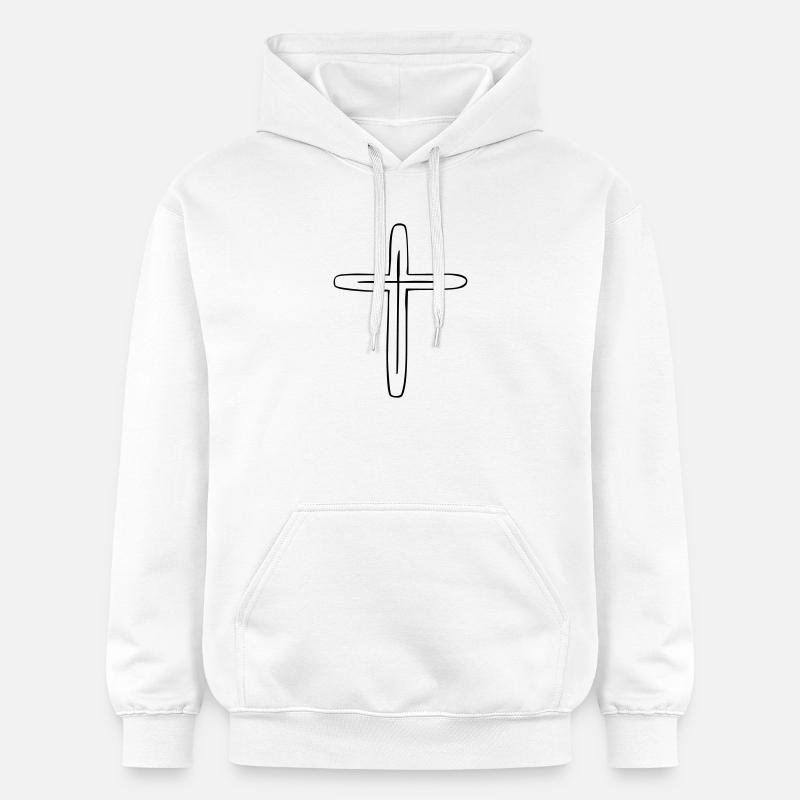 croix - Sweat à capuche Softstyle® Gildan Unisexe - blanc