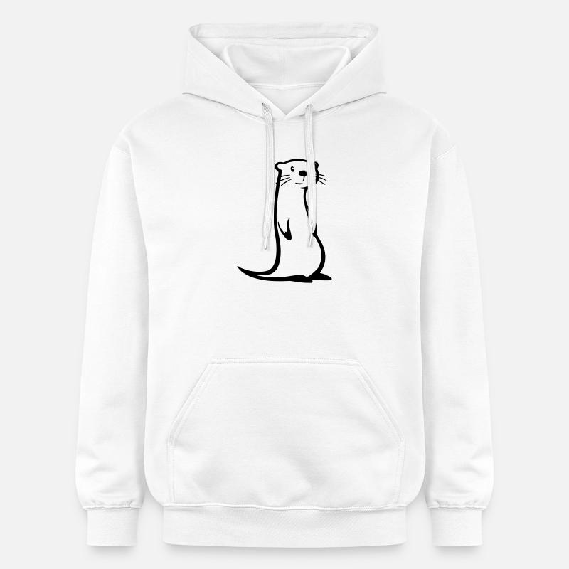 loutre - Sweat à capuche Softstyle® Gildan Unisexe - blanc
