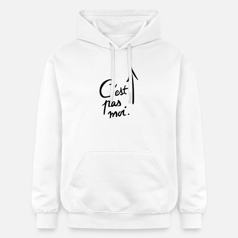 c'est pas moi. - Sweat à capuche Softstyle® Gildan Unisexe - blanc
