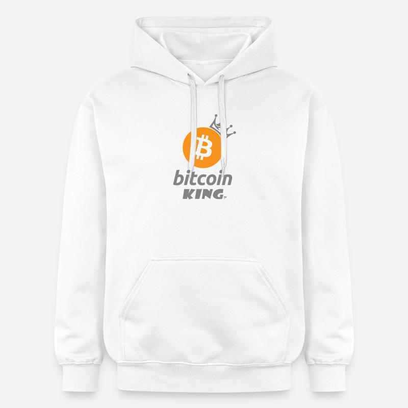 Bitcoin King Crown Logo Tee - Sweat à capuche Softstyle® Gildan Unisexe - blanc