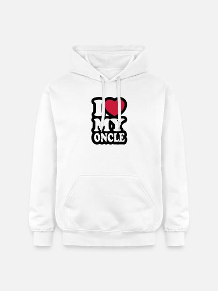 I love my oncle - Gildan Unisex Softstyle® Midweight Hoodie - white