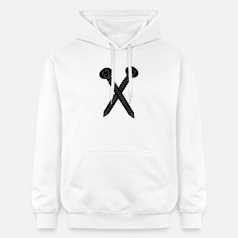 Deux vis croisées - Sweat à capuche Softstyle® Gildan Unisexe - blanc