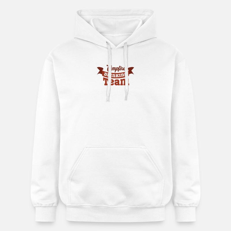 Équipe de camping Monogram Design - Sweat à capuche Softstyle® Gildan Unisexe - blanc