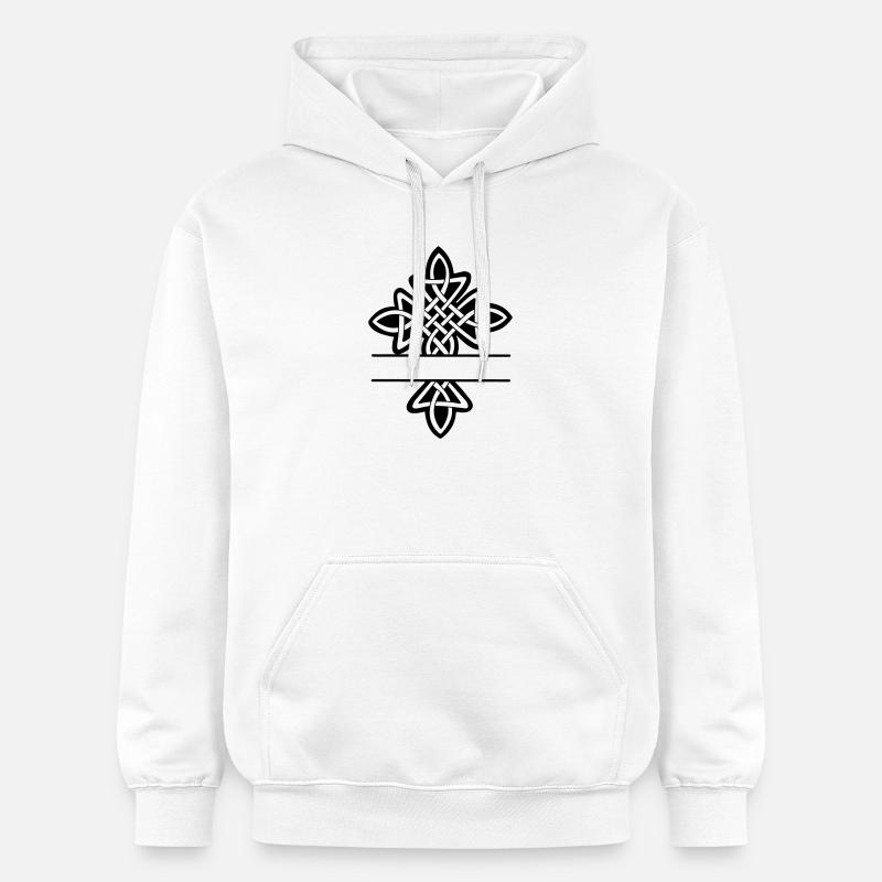 Monogramme croisé celtique - Sweat à capuche Softstyle® Gildan Unisexe - blanc