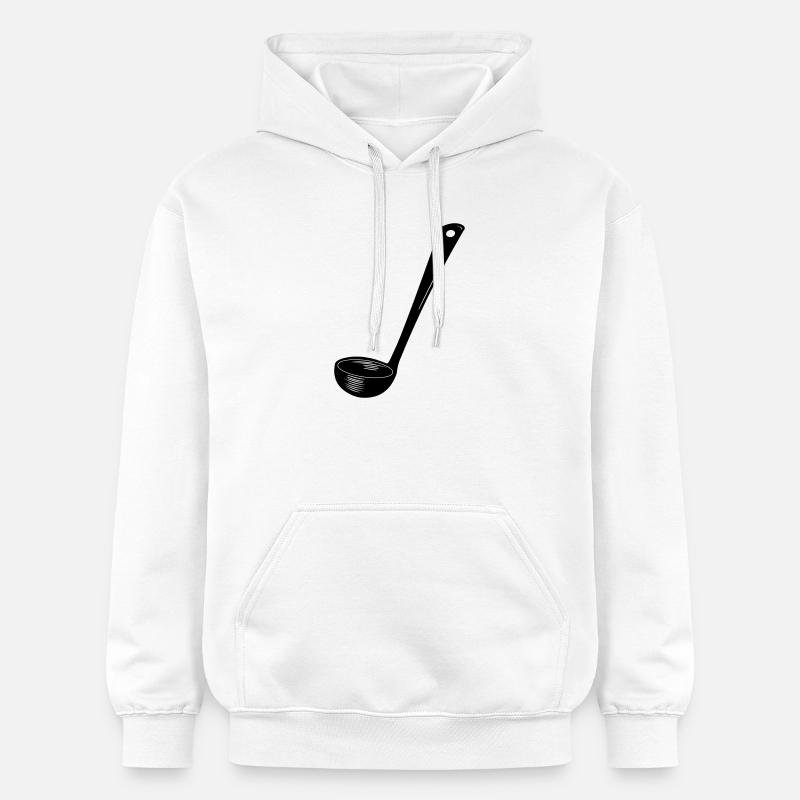 Cuillère à soupe transparente - Sweat à capuche Softstyle® Gildan Unisexe - blanc