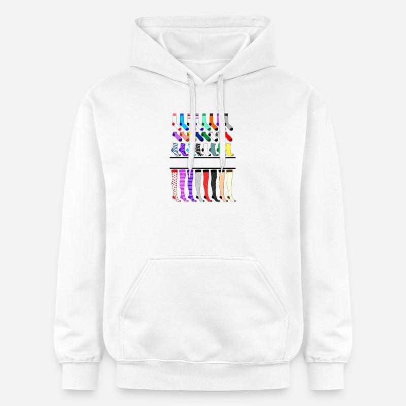Chaussettes, bas, collants logo - Sweat à capuche Softstyle® Gildan Unisexe - blanc