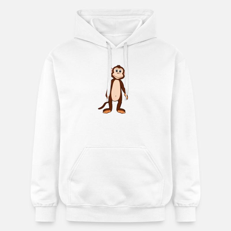 Singe - Sweat à capuche Softstyle® Gildan Unisexe - blanc