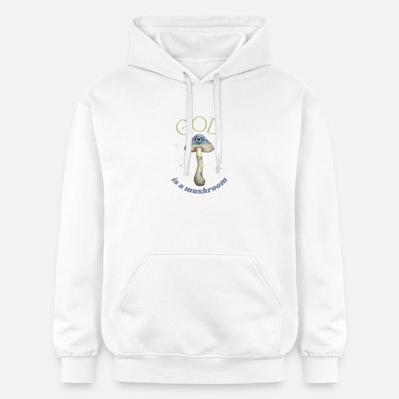 Dieu est un champignon - Sweat à capuche Softstyle® Gildan Unisexe - blanc