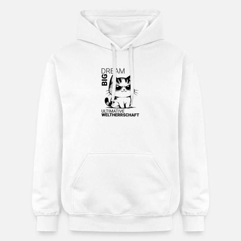 Chaton de domination du monde - Sweat à capuche Softstyle® Gildan Unisexe - blanc