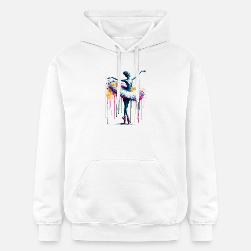 Danseuse de ballet avec tutu - Sweat à capuche Softstyle® Gildan Unisexe - blanc