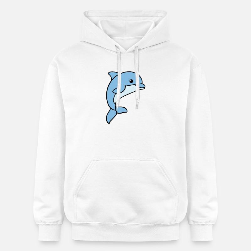 Dauphin - Sweat à capuche Softstyle® Gildan Unisexe - blanc