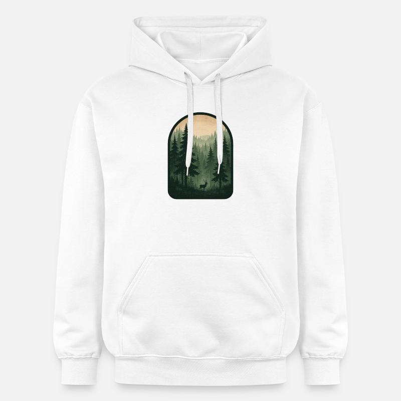 de la forêt - Sweat à capuche Softstyle® Gildan Unisexe - blanc