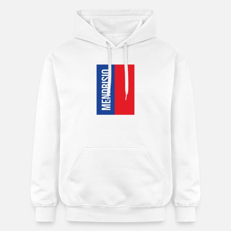 Mendrisio Bleu Rouge Vertical - Sweat à capuche Softstyle® Gildan Unisexe - blanc