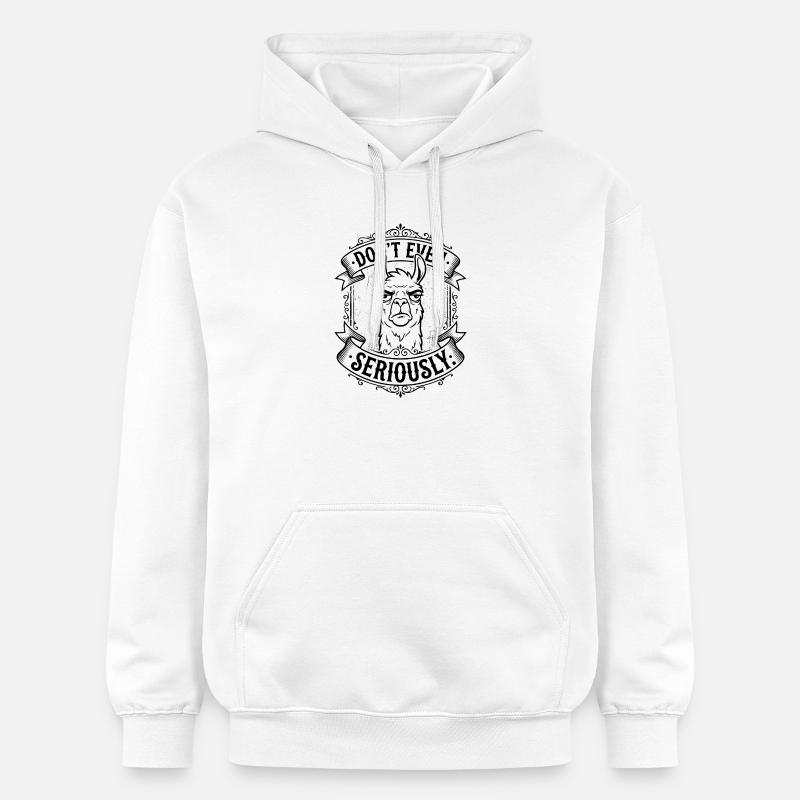 Ne faites même pas - Lama Design - Sweat à capuche Softstyle® Gildan Unisexe - blanc
