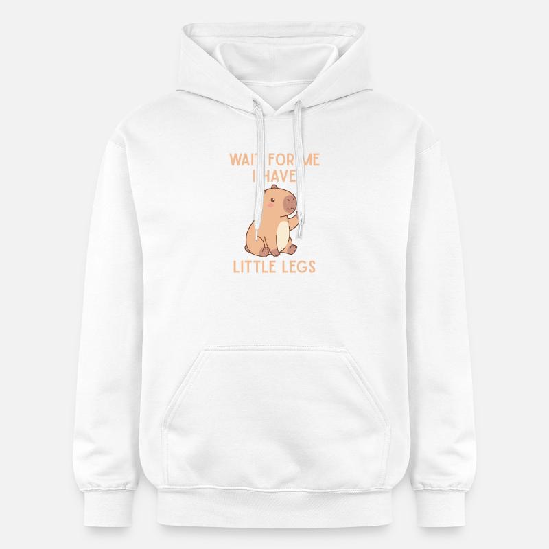 Attends-moi J’ai de Petites Jambes - Sweat à capuche Softstyle® Gildan Unisexe - blanc