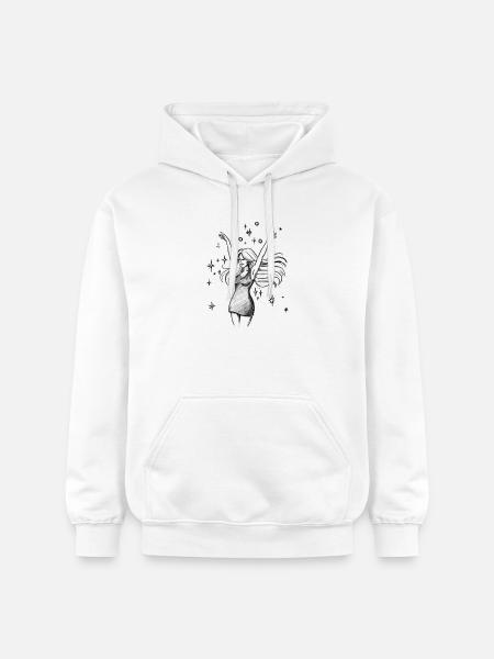 Dancing Woman Empowerment - Illustration - Gildan Unisex Softstyle® Midweight Hoodie - white