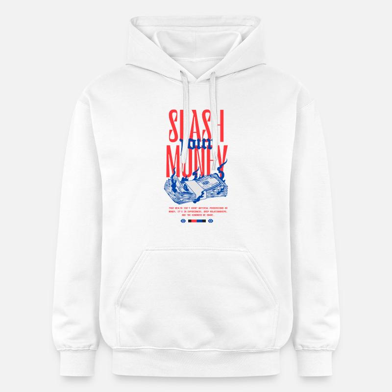 Éclaboussures d’Argent - Sweat à capuche Softstyle® Gildan Unisexe - blanc