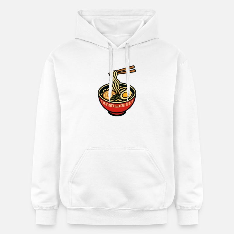 Bol de ramen avec baguettes - Sweat à capuche Softstyle® Gildan Unisexe - blanc