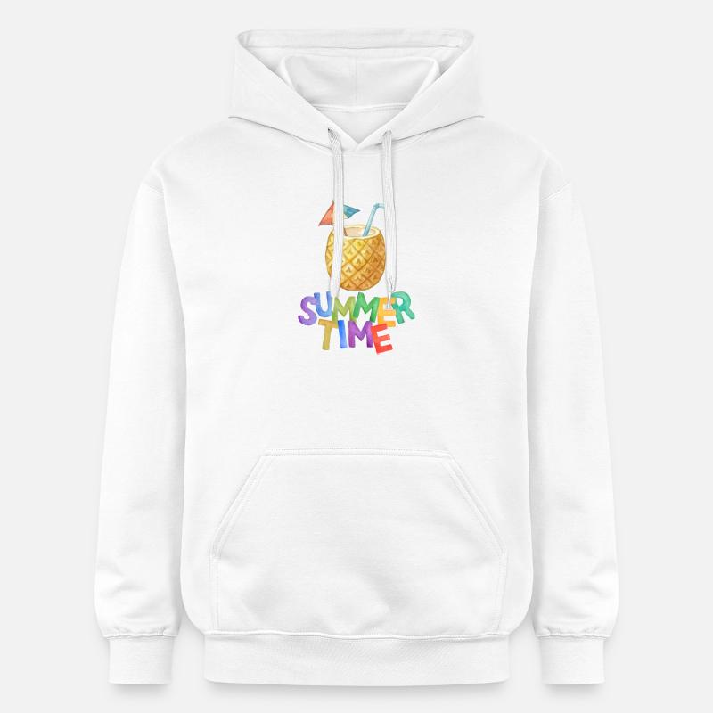 Boisson à l’ananas d’été - Sweat à capuche Softstyle® Gildan Unisexe - blanc