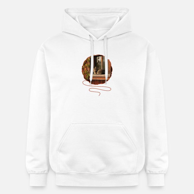 Design de t-shirt « Chat » - Sweat à capuche Softstyle® Gildan Unisexe - blanc
