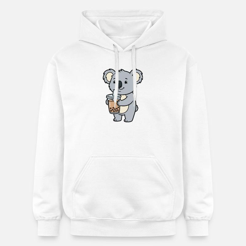 Bubble tea au koala - Sweat à capuche Softstyle® Gildan Unisexe - blanc