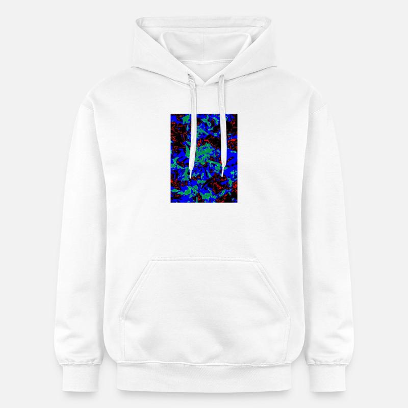 Nébuleuse de la Fleur de Néon - Sweat à capuche Softstyle® Gildan Unisexe - blanc