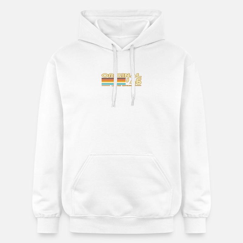 Originale 46 Pastellstreifen - Gildan Unisex Softstyle® Midweight Hoodie - Weiß