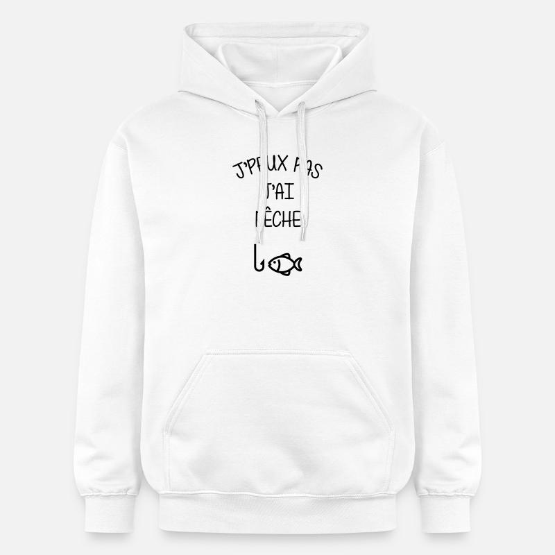 Pêche / Pêcheur / Chasse / Poisson / Mer - Sweat à capuche Softstyle® Gildan Unisexe - blanc