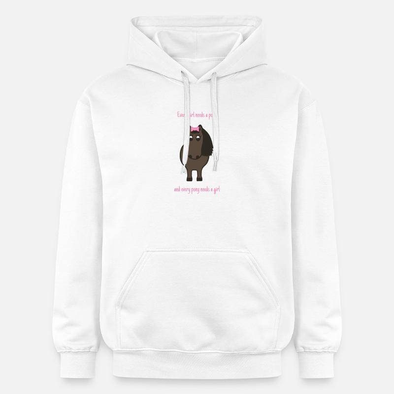 Every girl needs a pony - Sweat à capuche Softstyle® Gildan Unisexe - blanc