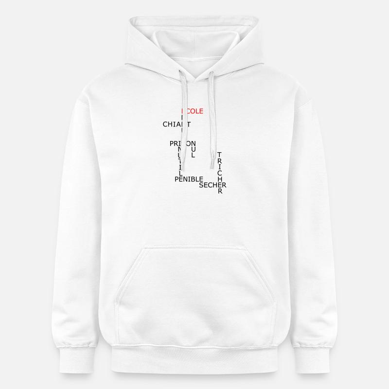 Mots fléchés - Sweat à capuche Softstyle® Gildan Unisexe - blanc