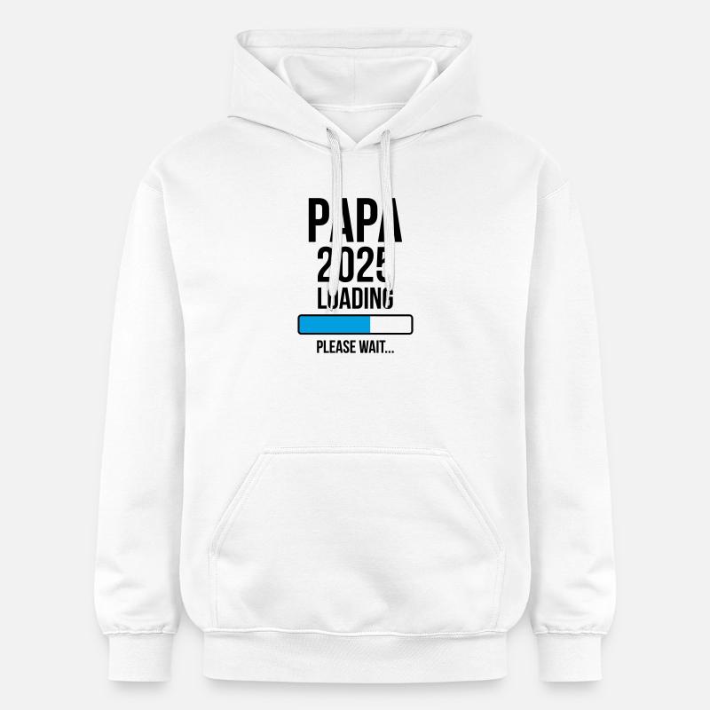 Papa 2025 Loading Please wait... - Sweat à capuche Softstyle® Gildan Unisexe - blanc