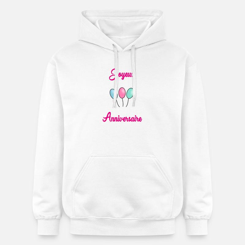 JOYEUX ANNIVERSAIRE - Sweat à capuche Softstyle® Gildan Unisexe - blanc