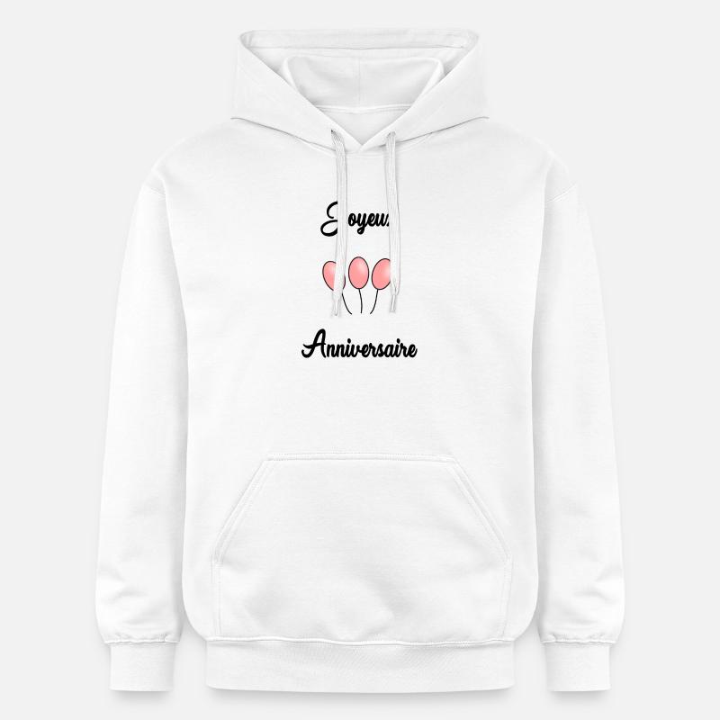 JOYEUX ANNIVERSAIRE - Sweat à capuche Softstyle® Gildan Unisexe - blanc