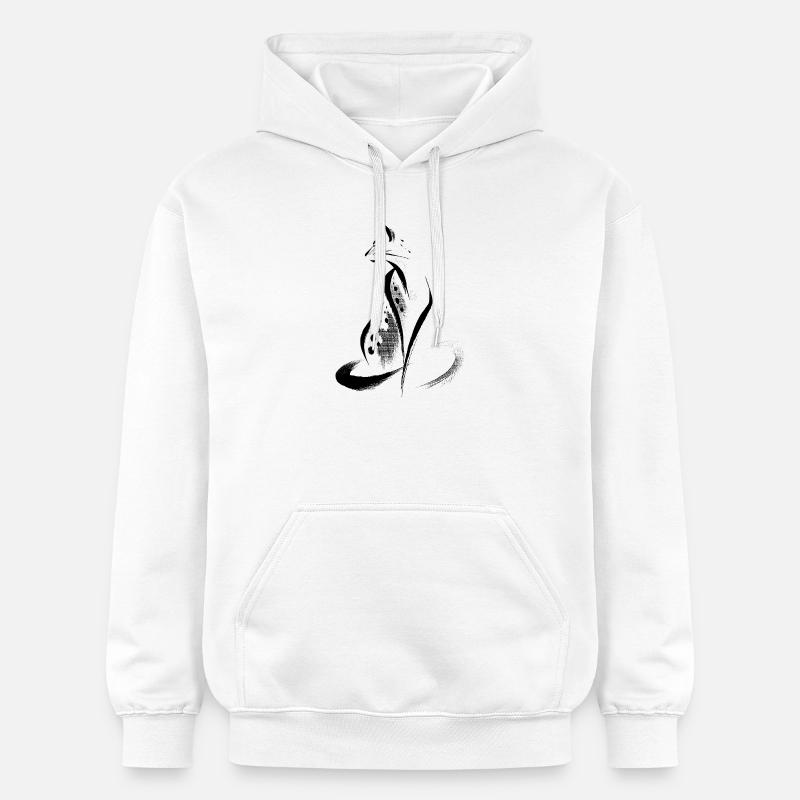 Guépard abstrait - Sweat à capuche Softstyle® Gildan Unisexe - blanc