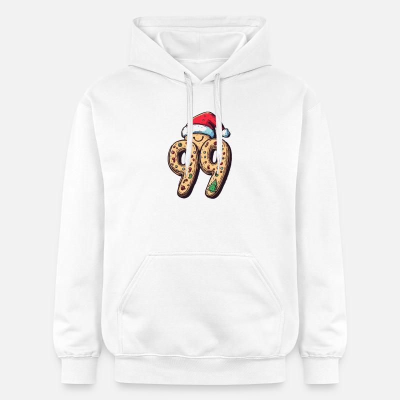 99 Numéro Biscuit Noël - Sweat à capuche Softstyle® Gildan Unisexe - blanc