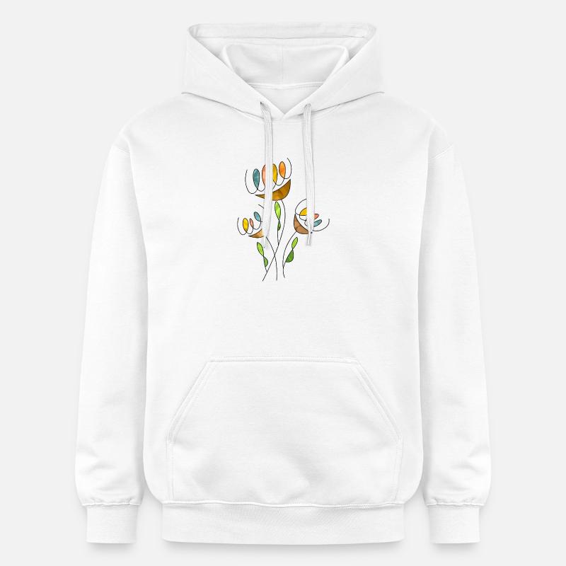 Fleur - Sweat à capuche Softstyle® Gildan Unisexe - blanc