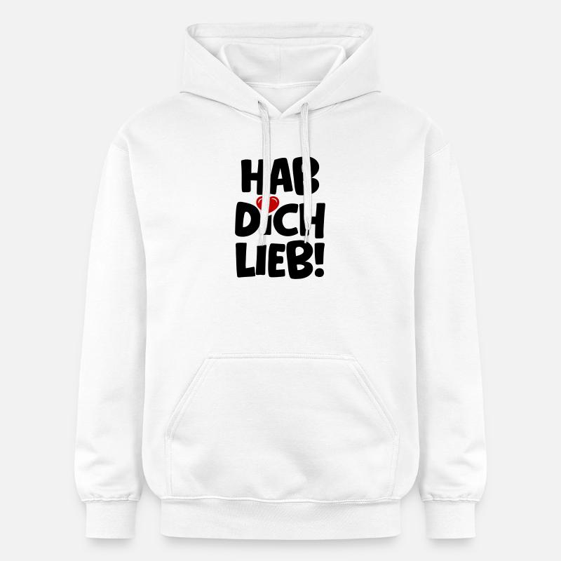 Je t’aime - amour dans l’amour - Sweat à capuche Softstyle® Gildan Unisexe - blanc