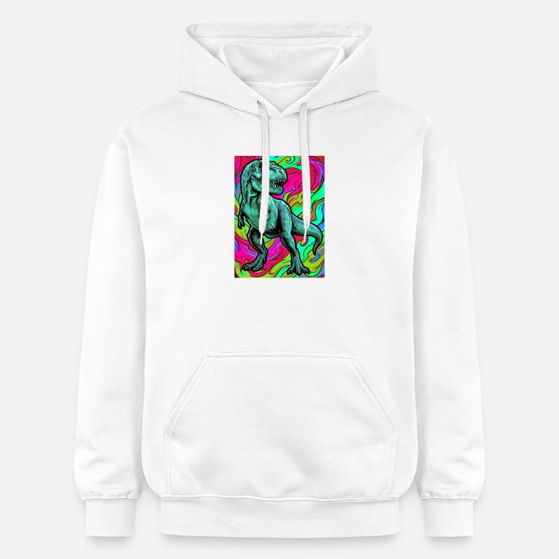 dinosaure - Sweat à capuche Softstyle® Gildan Unisexe - blanc