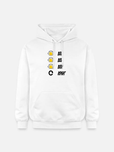 beer beer beer repeat - Gildan Unisex Softstyle® Midweight Hoodie - white