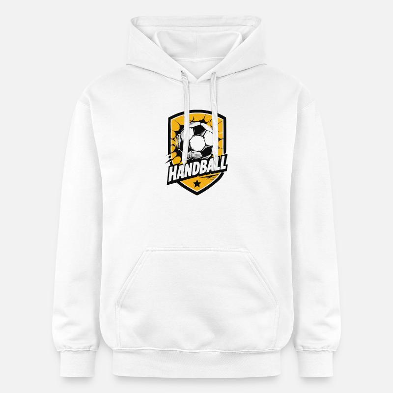 Explosion du bouclier de handball - Sweat à capuche Softstyle® Gildan Unisexe - blanc