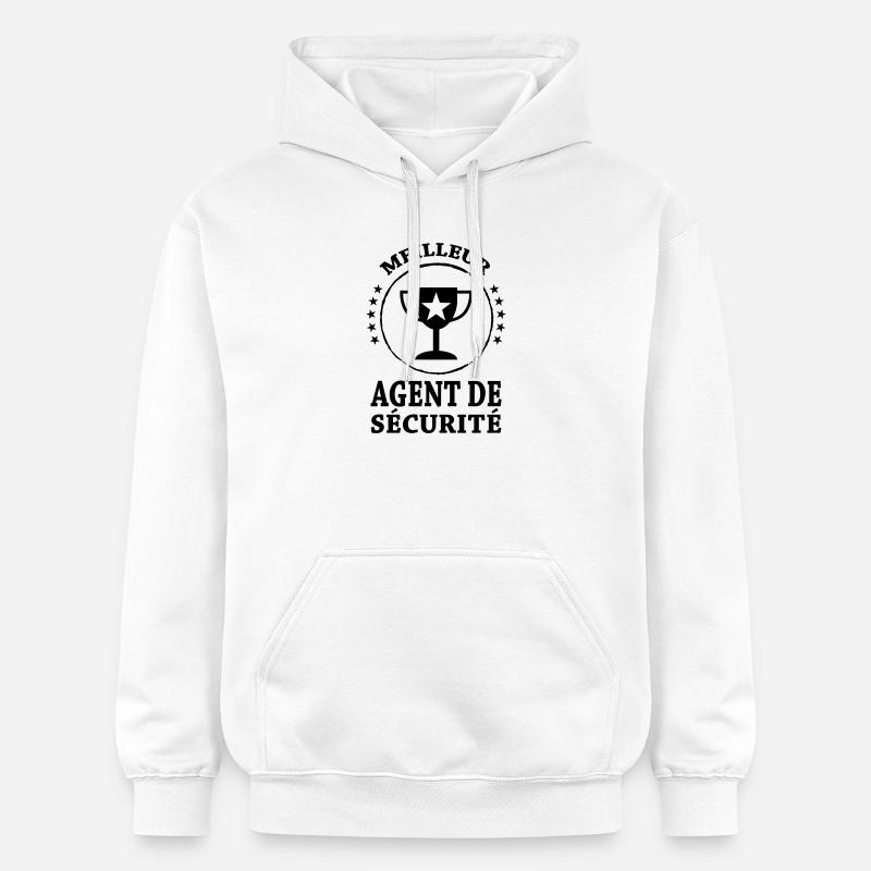 Agent de Sécurité - Sweat à capuche Softstyle® Gildan Unisexe - blanc
