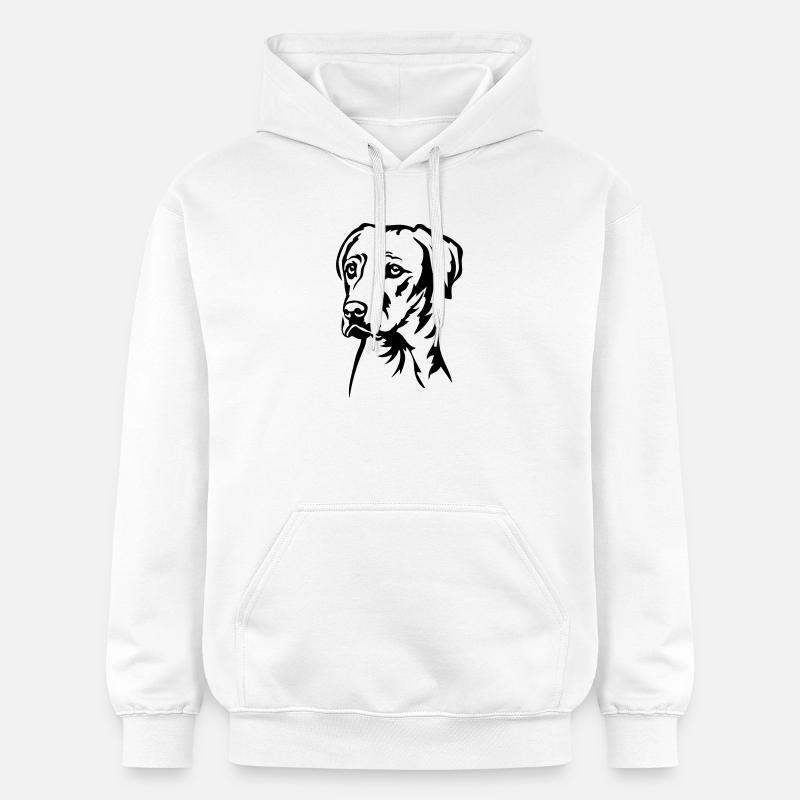 Rhodesian Ridgeback Kopf - Gildan Unisex Softstyle® Midweight Hoodie - Weiß