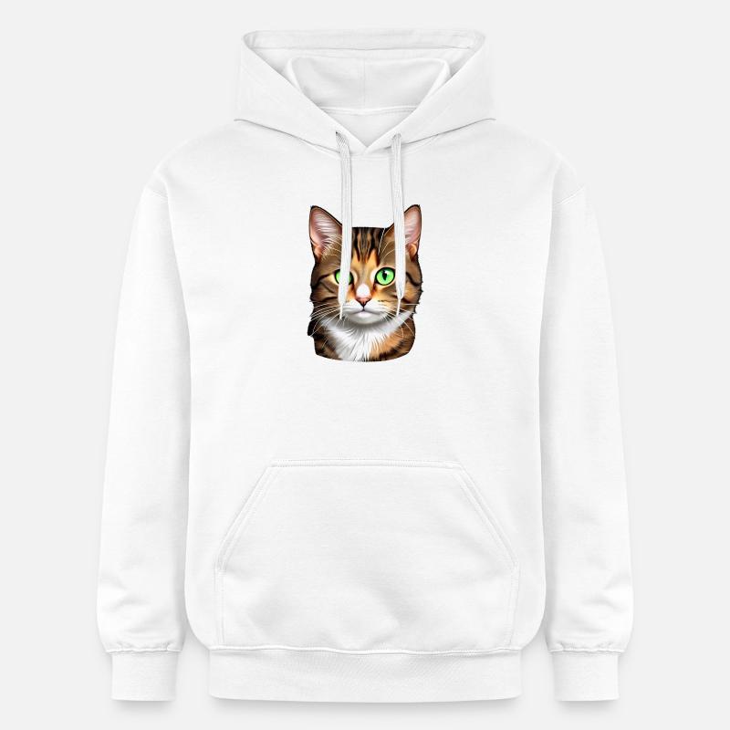 Chat mignon - Sweat à capuche Softstyle® Gildan Unisexe - blanc