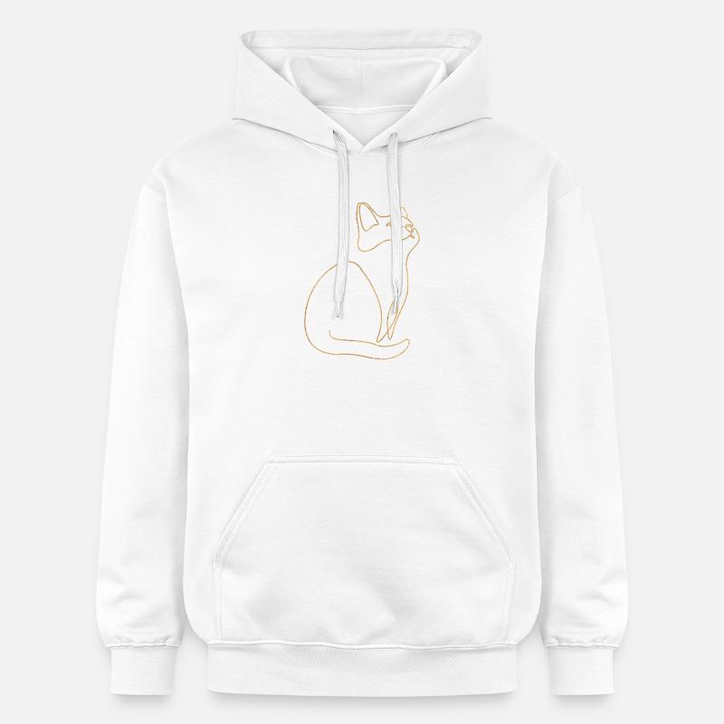 Chaton Chat Chat - Sweat à capuche Softstyle® Gildan Unisexe - blanc