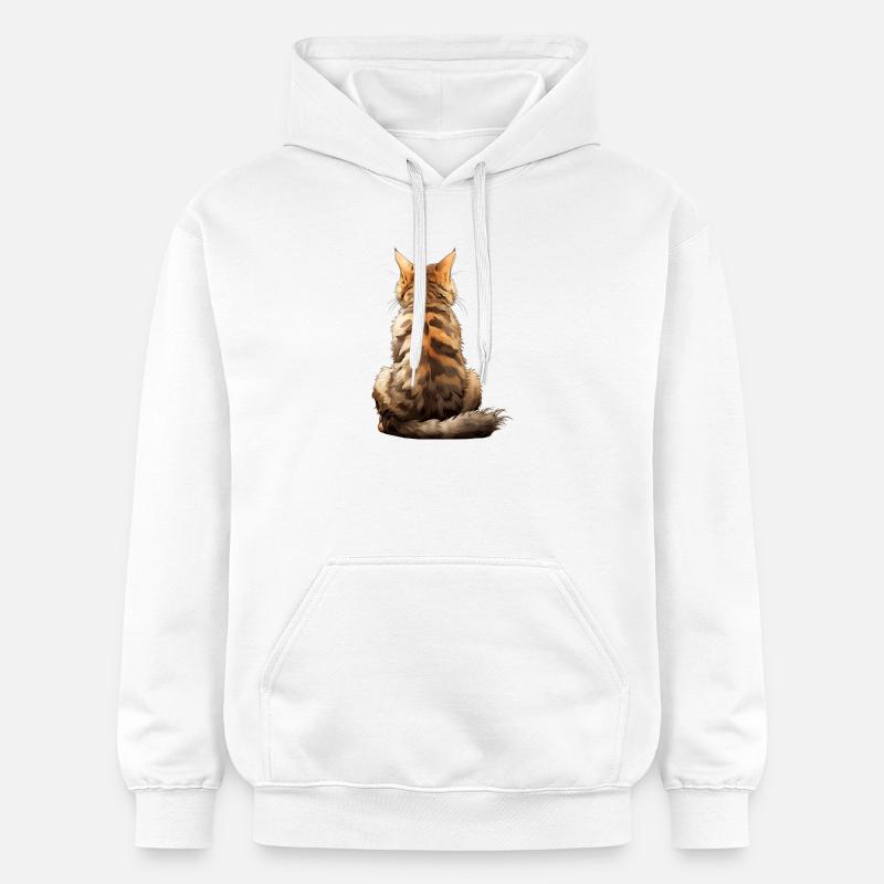 Chat Bobtail d’Amérique - Sweat à capuche Softstyle® Gildan Unisexe - blanc