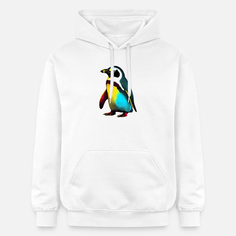 Pingouin - Sweat à capuche Softstyle® Gildan Unisexe - blanc