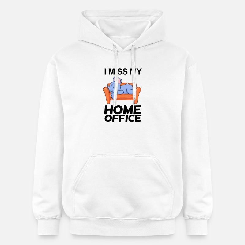 Bureau à domicile Dire drôle - Sweat à capuche Softstyle® Gildan Unisexe - blanc