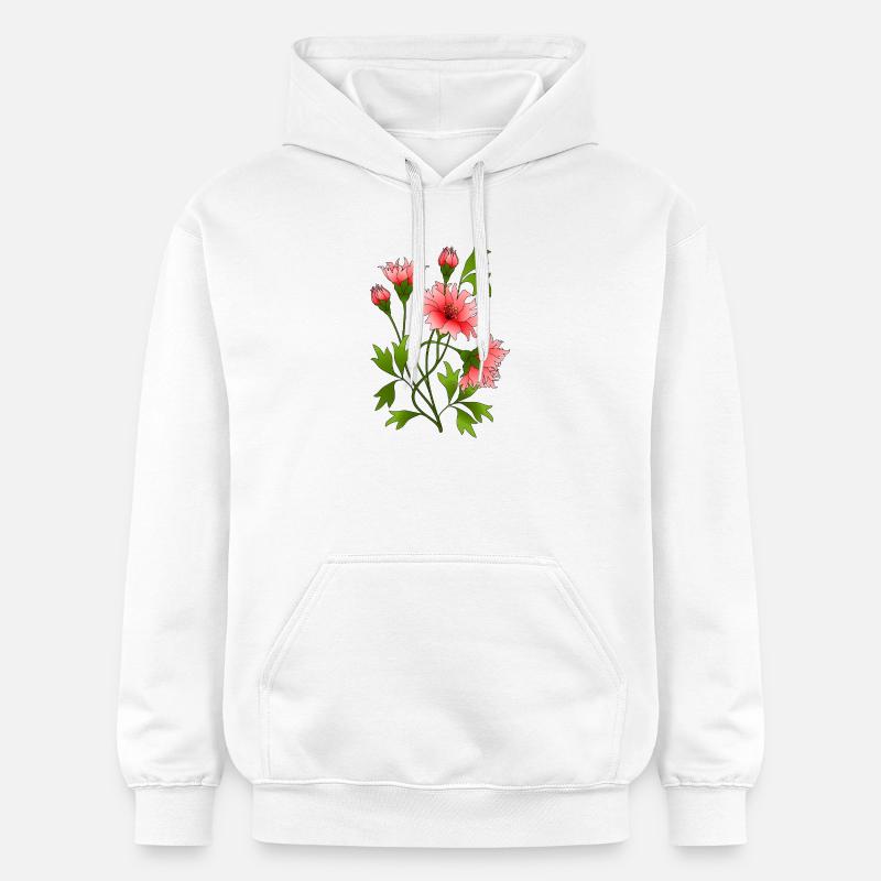 Fleur - Sweat à capuche Softstyle® Gildan Unisexe - blanc